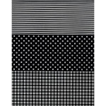 Feuille Décopatch - Pois et rayures noir et blanc - 30 x 40 cm