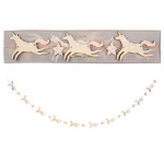 Guirlande en bois Thème Licorne - 2,5 m