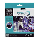 Set de 12 feuilles à dorer miroir - Bleu