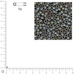 Perles de rocaille Miyuki Delicas métallique dépoli 4 g - Anthracite