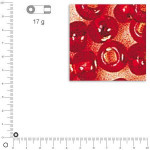 Perles de rocaille 4 mm garniture argent - Rouge