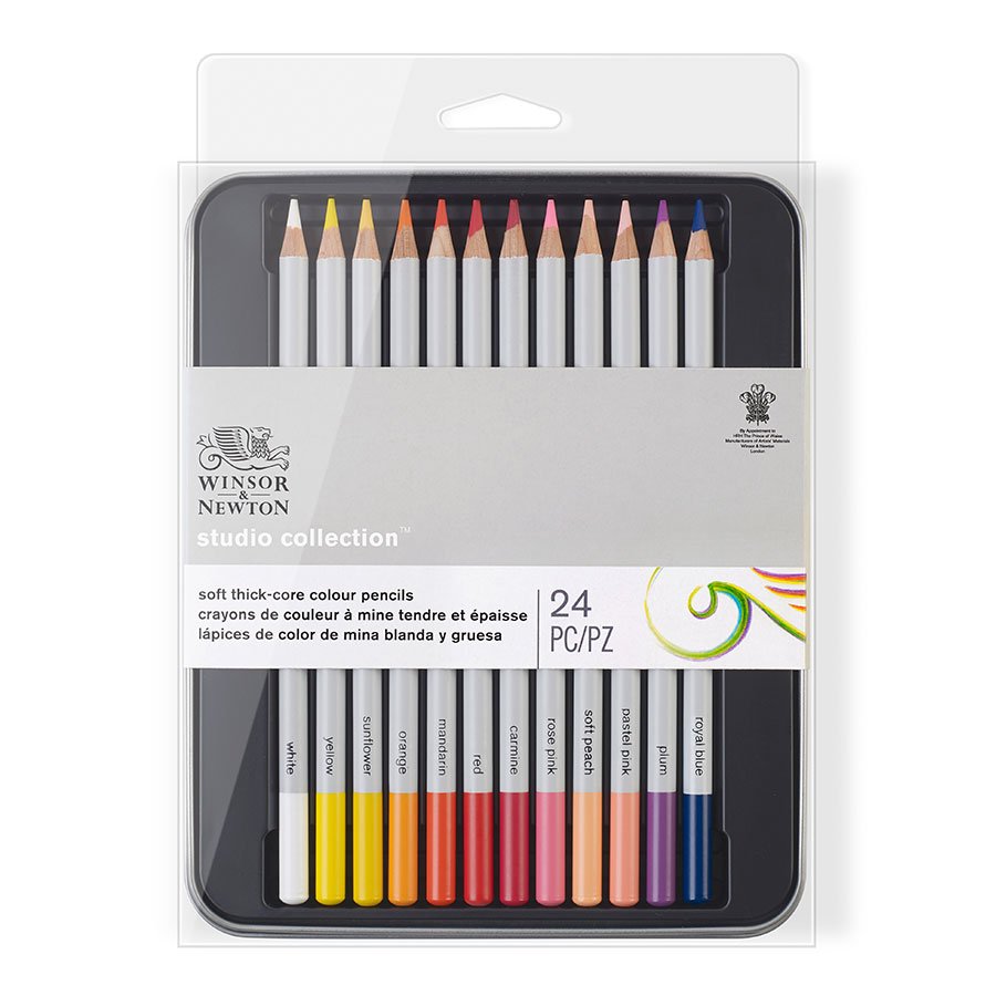 Crayon de couleur Studio Boîte métal de 24 - Rougier&Plé Rouen