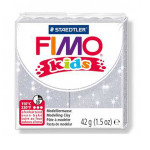 Pâte à modeler polymère Fimo Kids 42 g Pailletée - 812 - Gris pailleté
