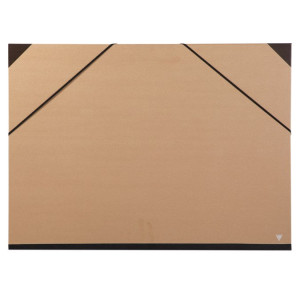 Carton à dessin kraft brun à élastiques 32x45cm