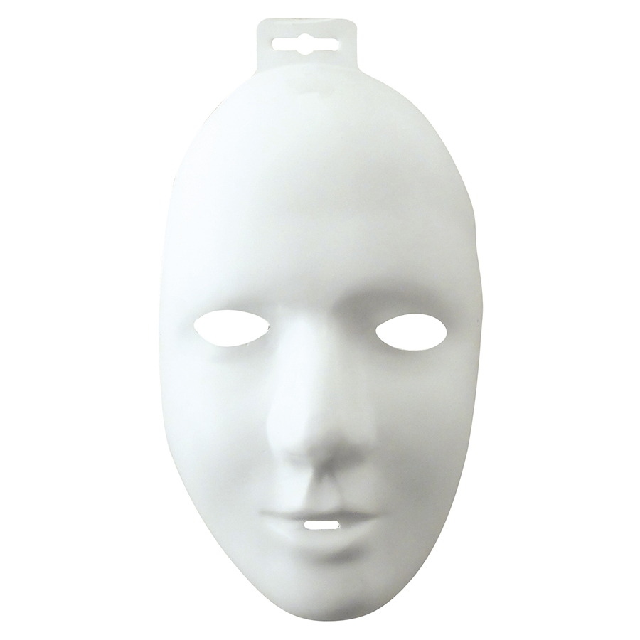 Support à décorer en plastique - Masque adulte - Homme - 26 x 13.5 x 9 cm