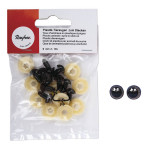 Yeux en plastique d'animaux Bruns Ø 9 mm 10 pcs