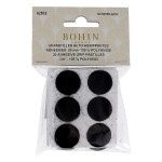 Pastilles auto-agrippantes noires 20 mm 20 pcs Noir