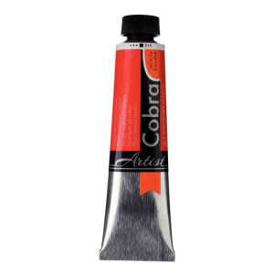 Peinture à l'huile diluable à l'eau Cobra Artist 40 ml - 314 Rouge cadmium moyen O +++
