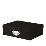 Boîte à couvercle Porte-étiquette S.O.H.O 33,7 x 25,5 x 10,5 cm Noir - Rössler