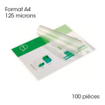 Pochette de plastification A4 125 microns Brillante 100 pcs