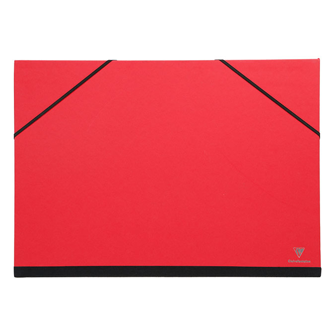 Carton à dessin à élastiques 37 x 52 cm Rouge - Rougier&Plé Rouen