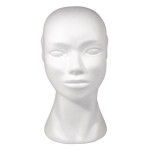 Tête en polystyrène Femme 29 cm