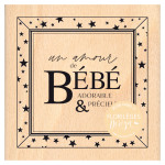 Tampon en bois Cadre Bébé - Florilèges Design